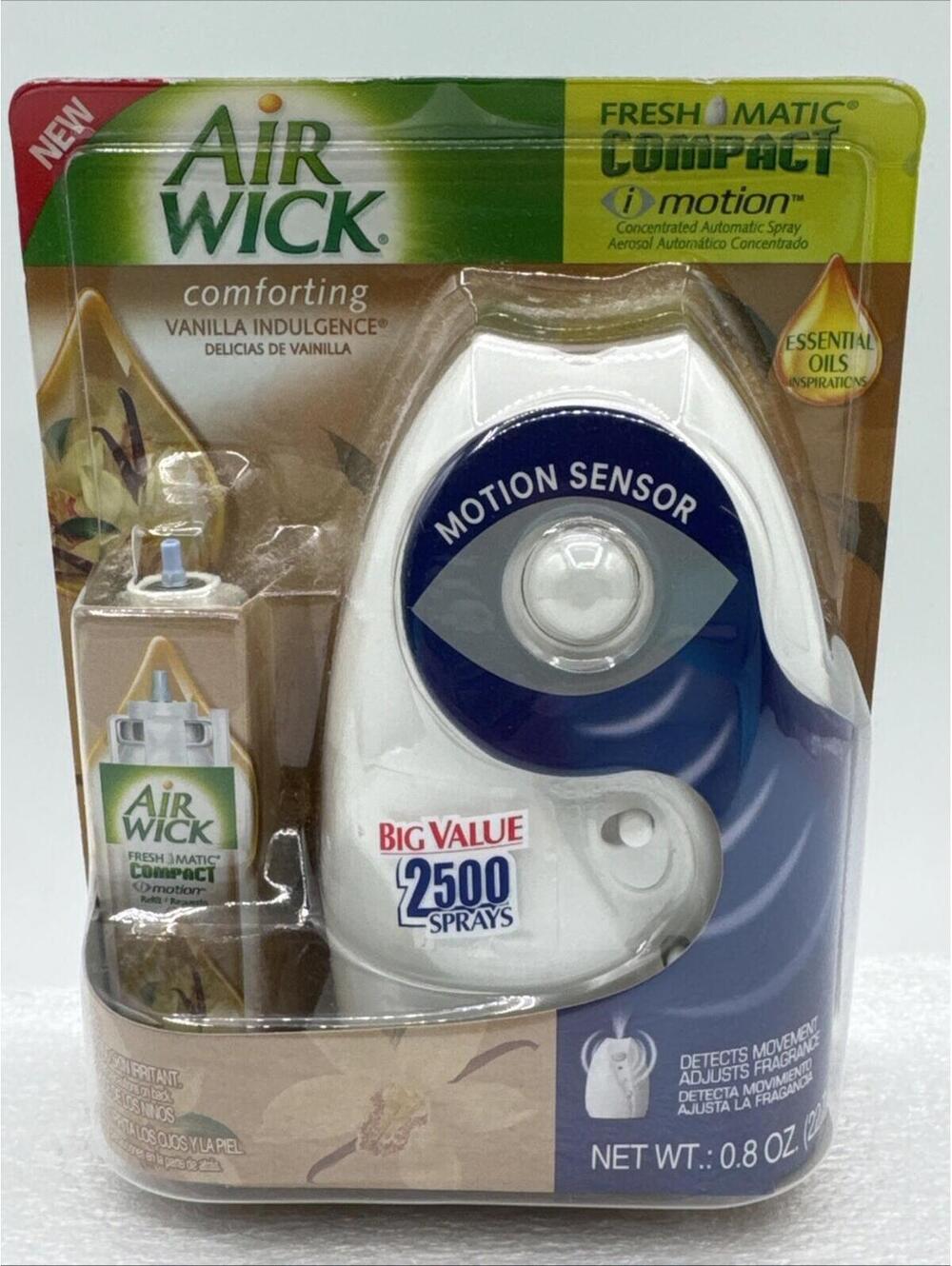 Air Wick Freshmatic Odor Detect Air Freshener Vanilla indulgence 2500 Sprays